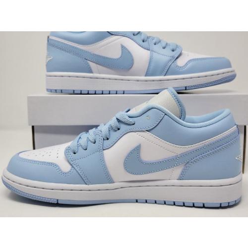 cm DC WMNS AIR JORDAN 1 LOW Aluminium White Ice Blue