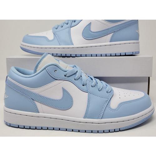 27.5cm DC0774-141 WMNS AIR JORDAN 1 LOW Aluminium White Ice Blue 