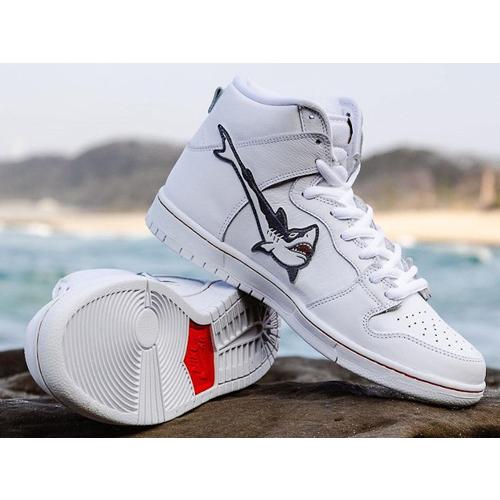 30cm DC8908-105 NIKE SB DUNK HIGH PRO ISO OSKI GREAT WHITE SHARK  