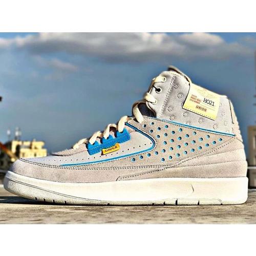 25cm DN3802-001 NIKE AIR JORDAN 2 RETRO SP UNION LA Grey Fog