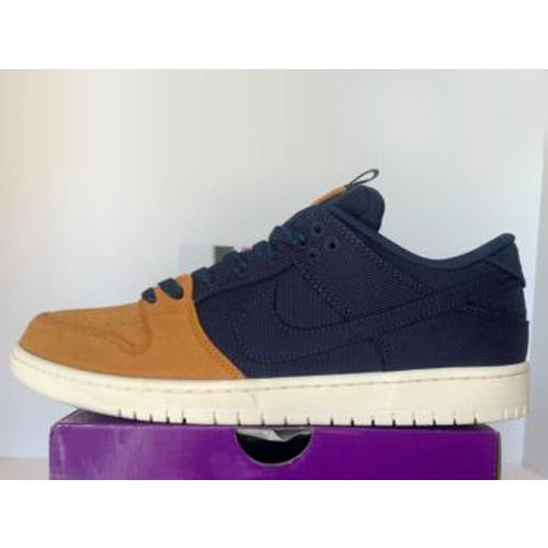 24cm DX6775-400 NIKE SB DUNK LOW PRO PRM Desert Ochre and Midnight 