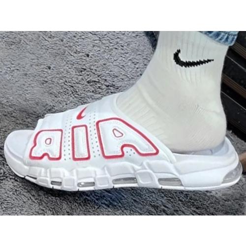 28cm FD9884-100 NIKE AIR MORE UPTEMPO SLIDE White and University 
