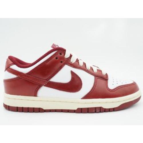 22cm FJ4555-100 WMNS NIKE DUNK LOW PRM Team Red and White 