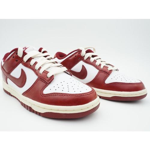28.5cm FJ4555-100 WMNS NIKE DUNK LOW PRM Team Red and White