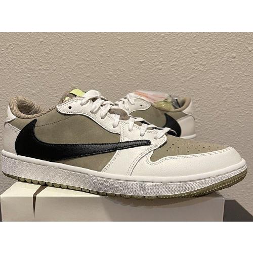 28cm FZ3124-200 AIR JORDAN 1 LOW GOLF NRG Travis Scott Neutral 