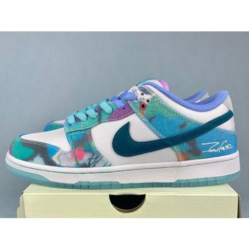 26.5cm HF6061-400 NIKE SB DUNK LOW Futura White and Geode Teal 