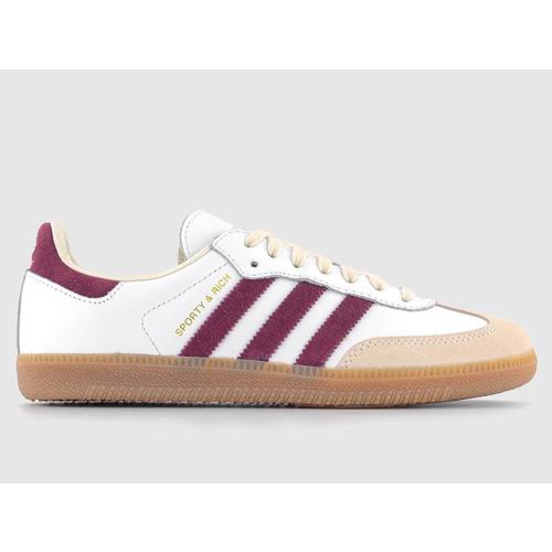 24.5cm IF5660 ADIDAS SAMBA OG SPORTY & RICH White Burgundy 