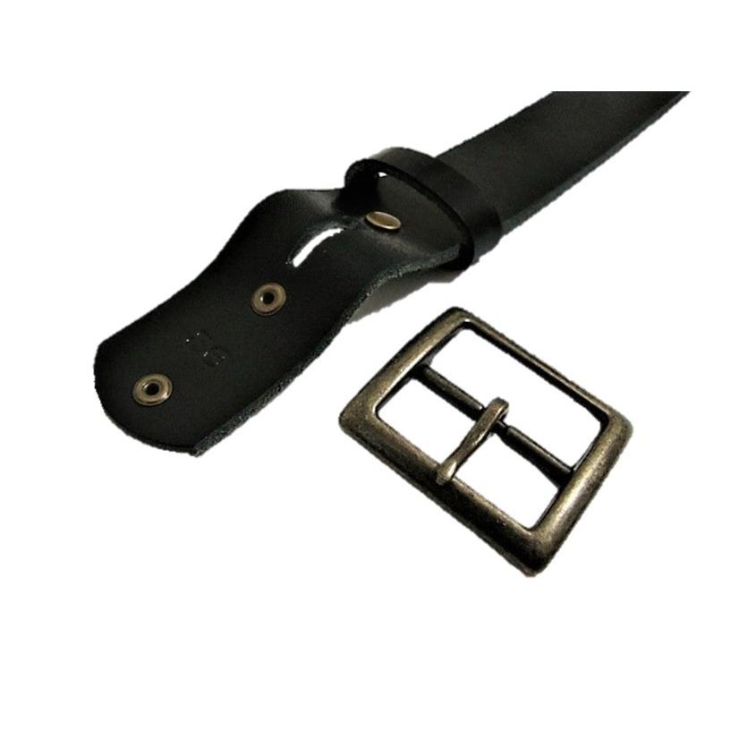 栃木レザー エンドオンリー スタッズベルト 黒 ピンクスポッツ