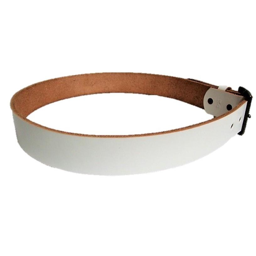 栃木レザー エンドオンリー スタッズベルト 白 レッドスポッツ