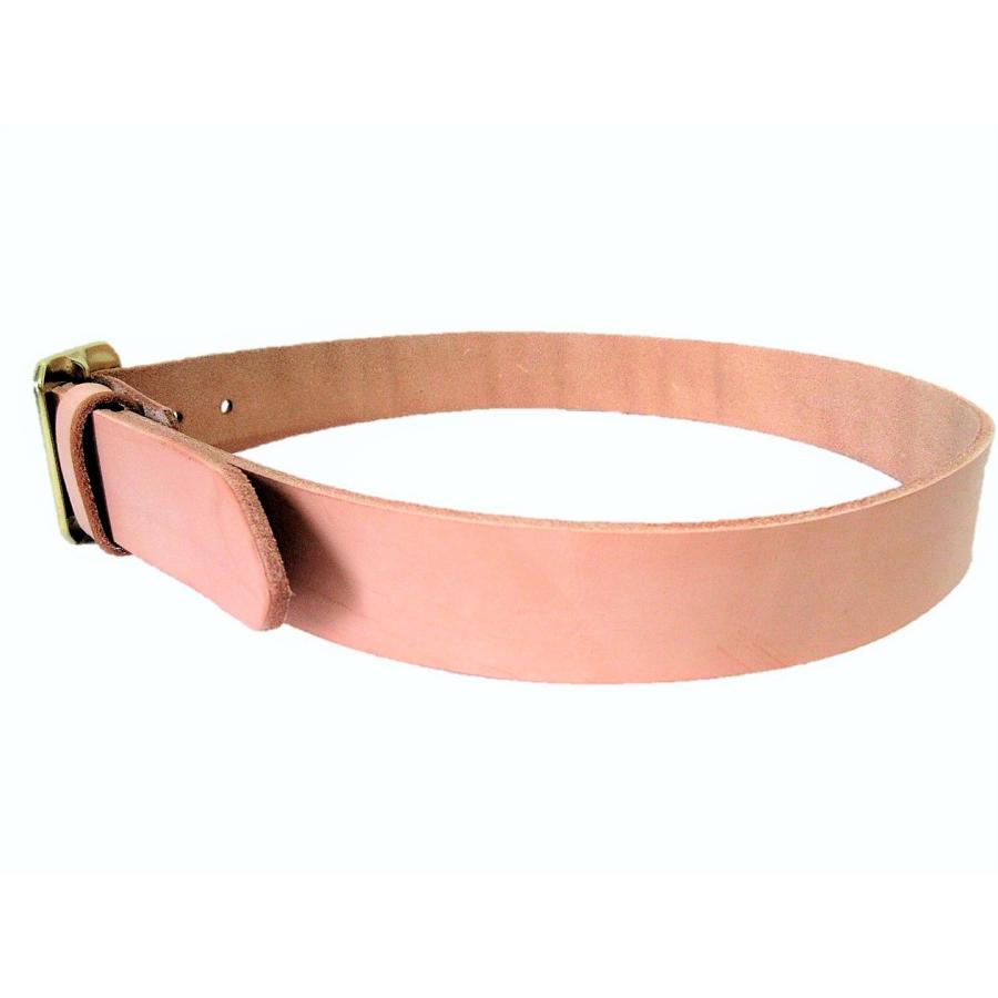 真鍮製八角バックル 栃木レザーベルト ナチュラル 40mm幅 日本製