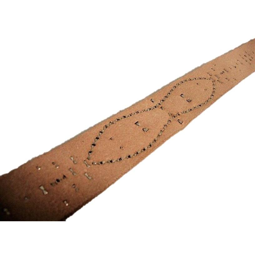 栃木レザー ピーナッツ型 スタッズベルト ナチュラル ダイヤモンド