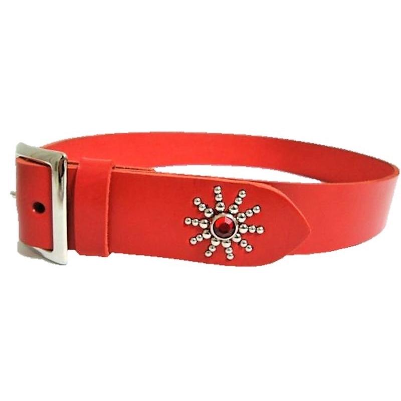 栃木レザー エンドオンリー スタッズベルト 赤 レッドスポッツ 日本製