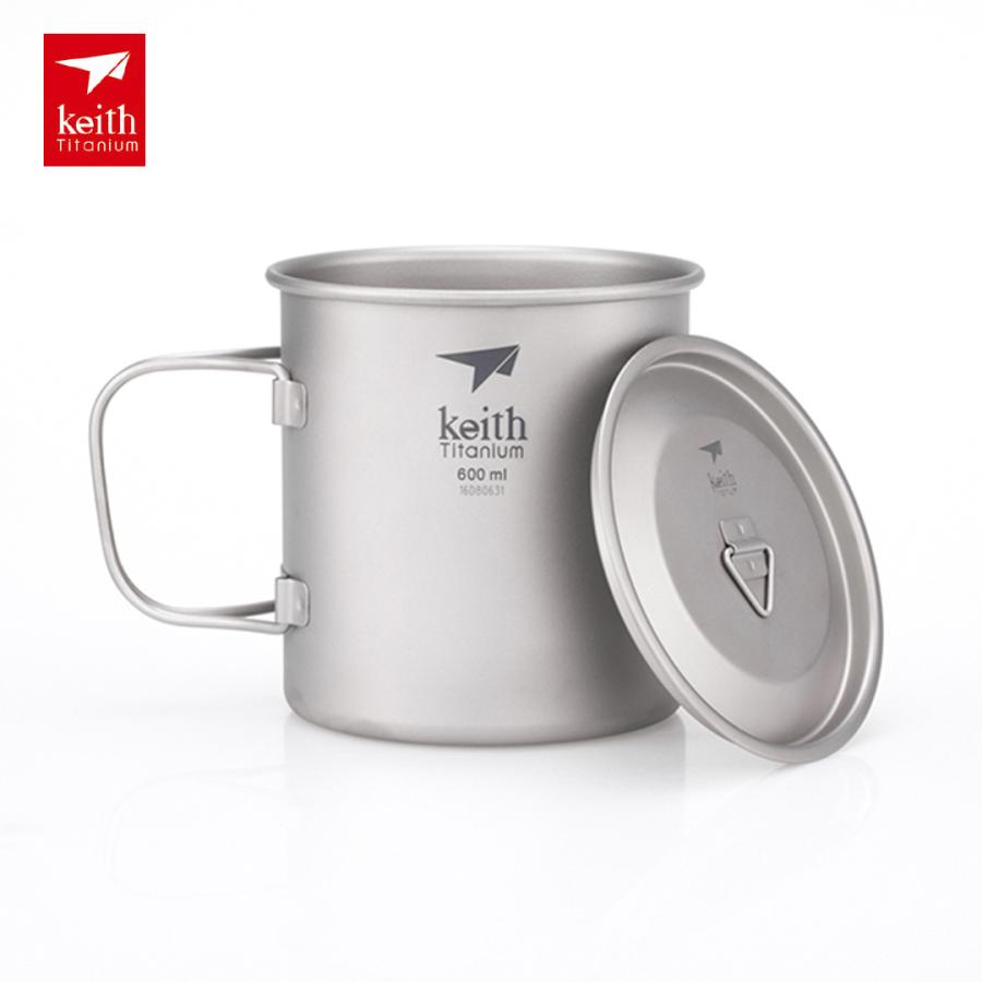 SWAG GEAR Keith チタンマグ 600ml シングル 蓋付き 直火 アウトドア