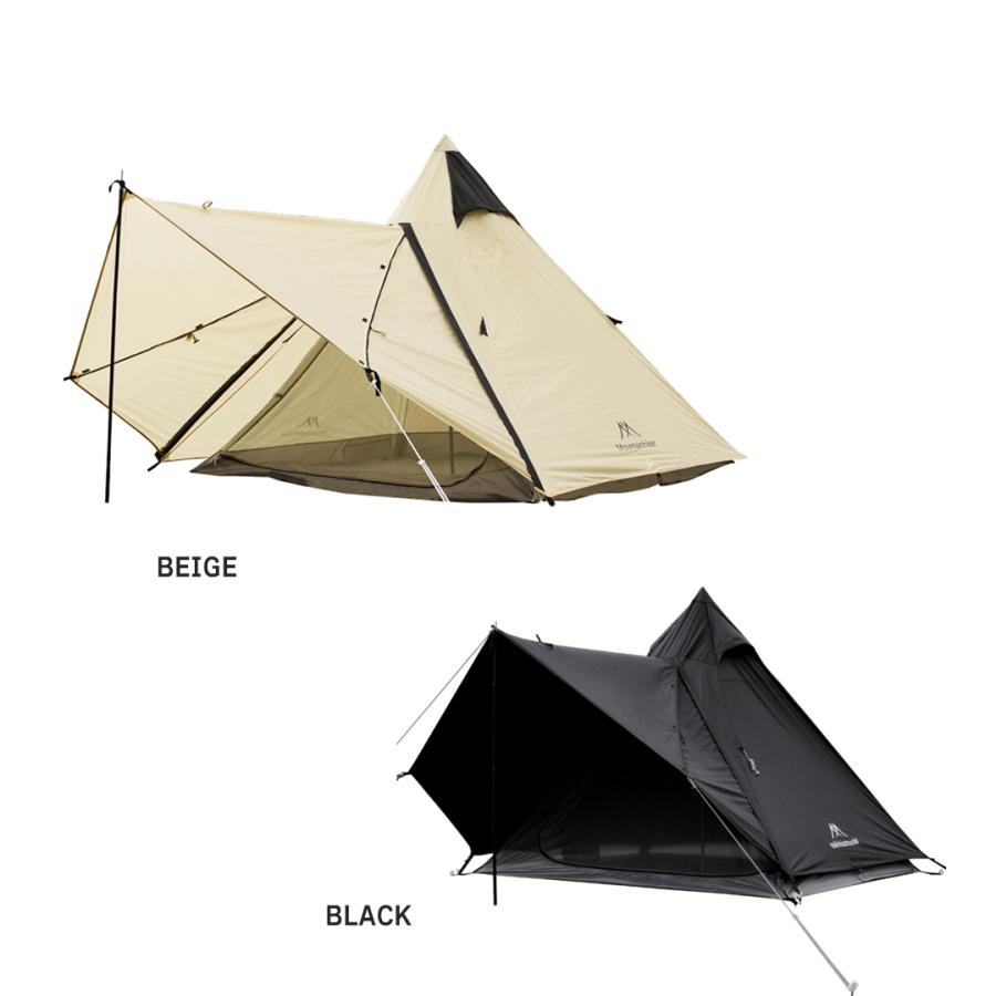 ワンポールテント 2-3人用 Mountainhiker ブラック ベージュ ワンポールテント 2-3人用 Mountainhiker ブラック ベージュ
