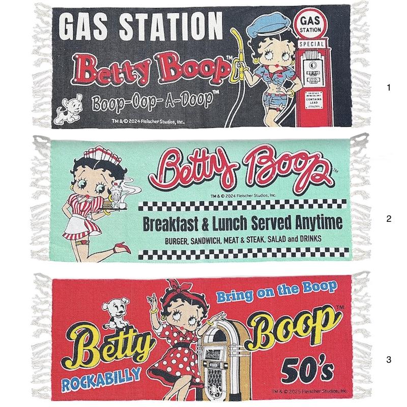 BETTY BOOP ベティブープ キッチンマット バイカー レッド グリーン ブラック ロングマット 50×120 玄関マット 洗面所マット 生活雑貨 インテリア キャラクター | BETTY BOOP