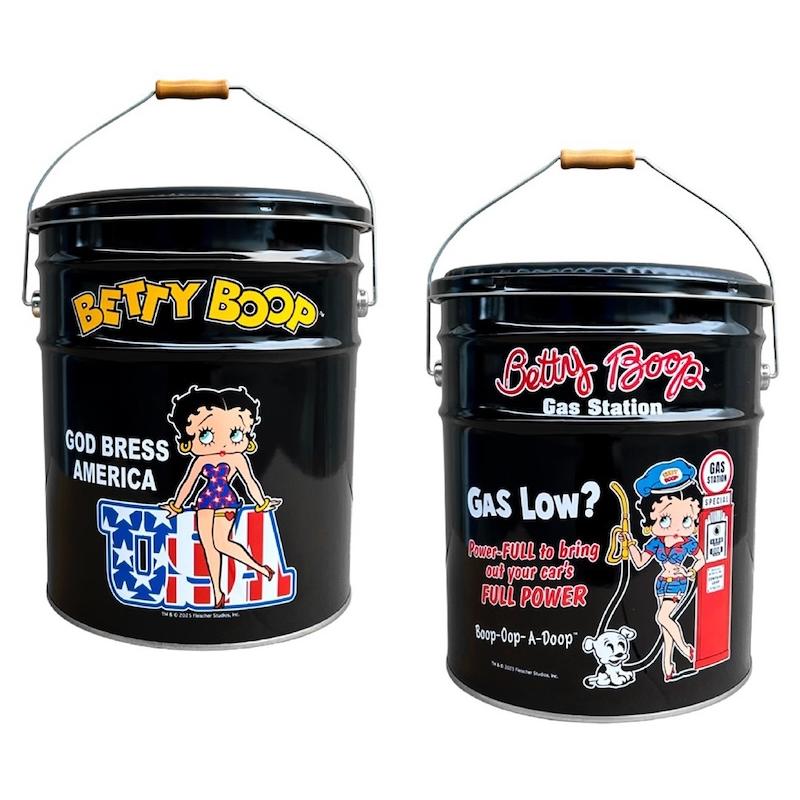 BETTY BOOP ベティブープ オイル缶 スツール OIL CAN STOOL オイル缶形イス 椅子 アメリカキャラクター インテリア雑貨 ガレージ 小物収納 小物入れ 道具入れ | BETTY BOOP | 01