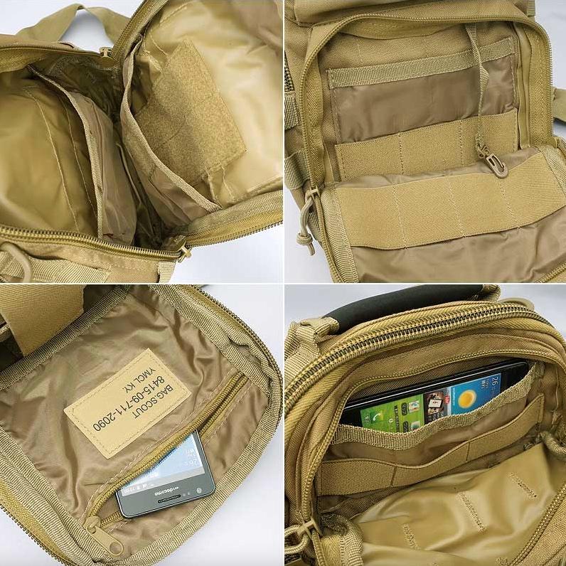 MOLLEシステム対応 B-55 スカウトバッグ オリーブ カーキ ワン