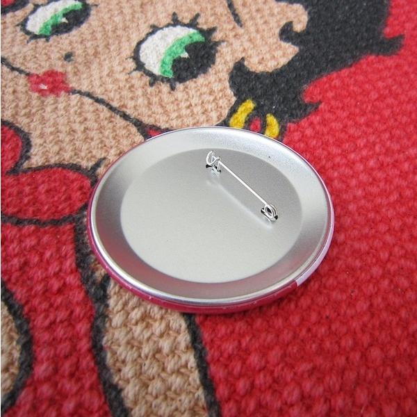 レターパックプラス対応 BETTY BOOP ベティブープ カンバッジ F カンバッヂ 缶バッジ 缶バッチ 缶バッヂ 可愛い キャラクター 大きいサイズ ファッション｜hermit｜03