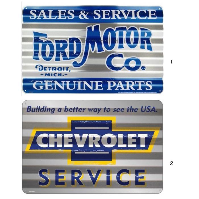 波板 アルミサイン FORD フォード CHEVROLET シボレー アルミ製