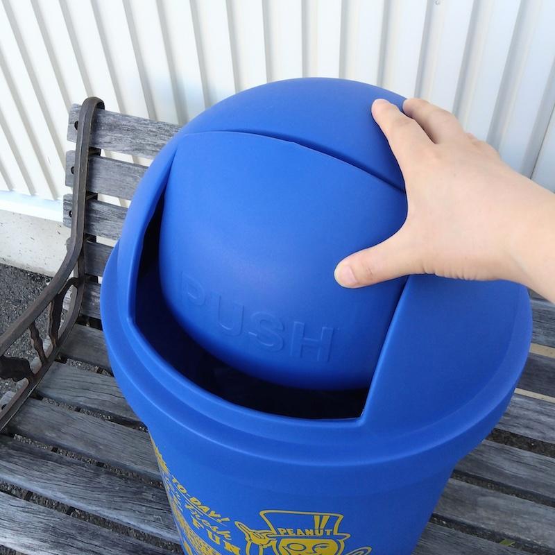 ミスターピーナッツ ゴミ箱 Trash Can PEANUTS アメリ I5E5 PEANUT ピーナッツ 35リットル プッシュ式 ダストボックス ごみ箱