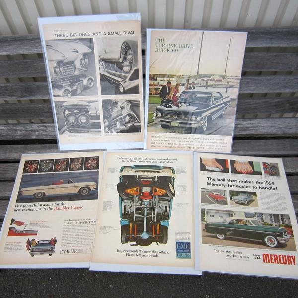 アメリカ雑誌 Life ライフ 1950年代 1960年代 切り抜きアソート5枚セット 車系 アメ