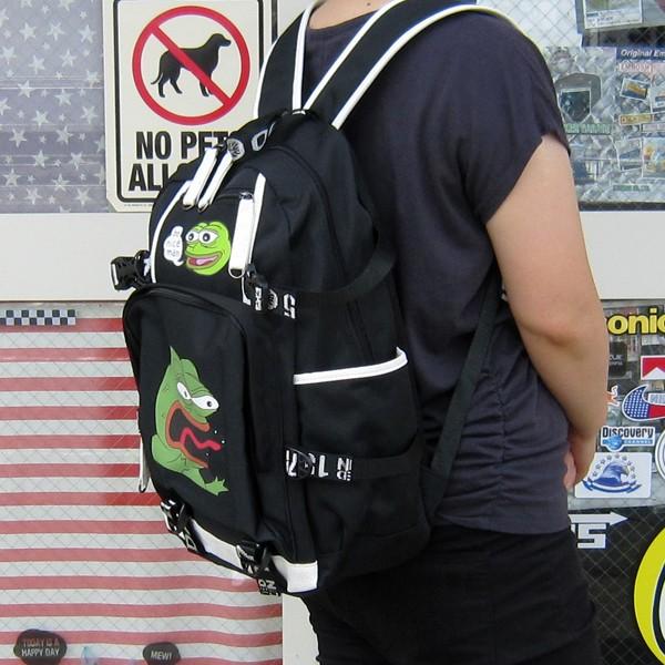 カエルのペペ バックパック ブラック 黒色 Pepe the Frog カエルのpepe