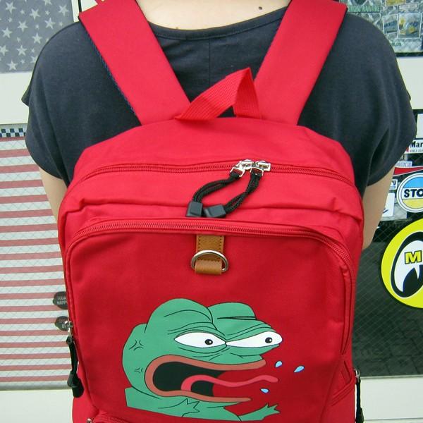 カエルのペペ バックパック レッド 赤色 Pepe the Frog カエルのpepe