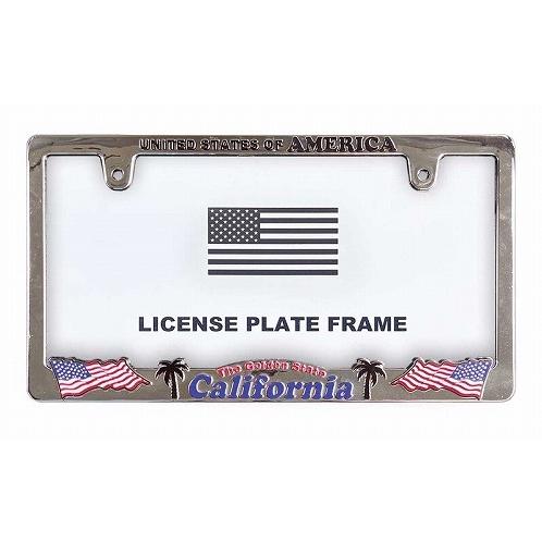 US FLAG ライセンス プレート ナンバーフレーム USフラッグ 星条旗 新