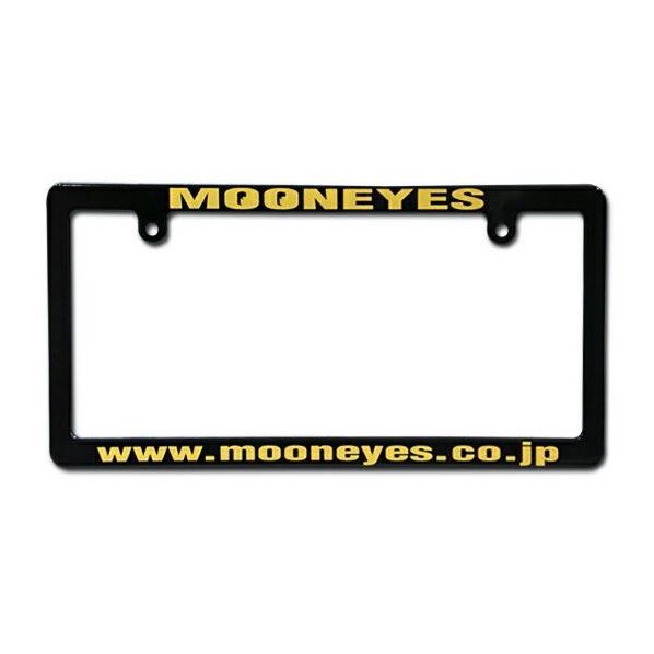 Mooneyes ムーンアイズ ナンバーフレーム Moon イエロー 国産車対応 日本車対応 車 ナンバーフレーム