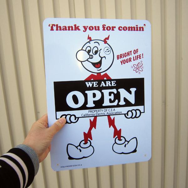 REDDY KILOWATT レディキロワット OPNE/CLOSE プラスチック サイン