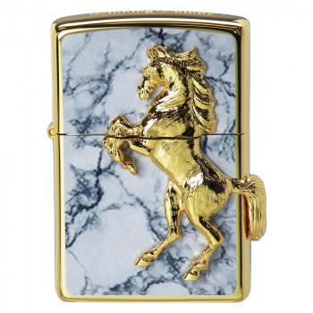 7155円 高価値 Zippo ゴールドプレートウイニングウィニー ホワイトマーブル キャンセル返品不可