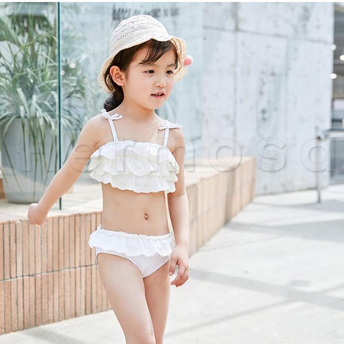 ビキニ 水着 子供水着 2点セット 上下セット シンプル フリル 可愛い セパレート 子供用 女の子 キッズ オシャレ 送料無料 01cm079 Hermosa 通販 Yahoo ショッピング