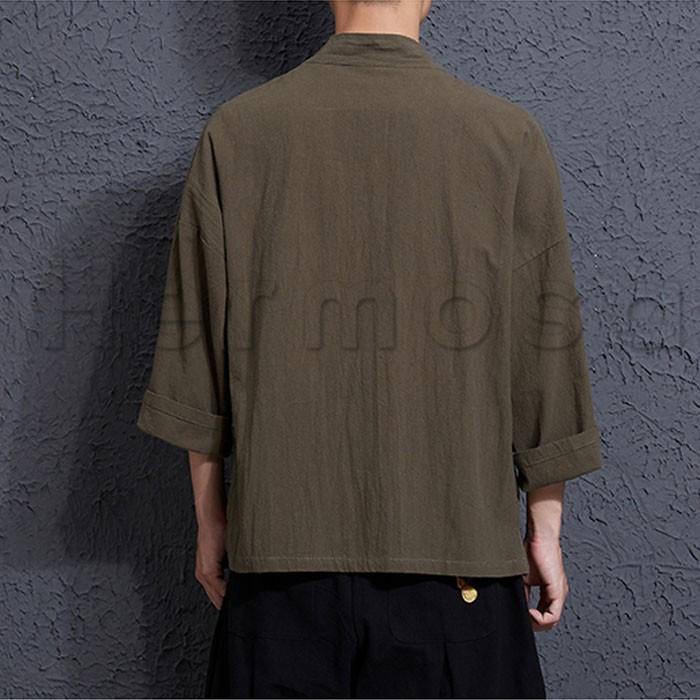 夏新作 羽織 無地 メンズ 七分袖 大きいサイズ 甚平 コート アウター 和風 リネン 綿麻 着物 浴衣 和服 春夏秋 ルームウエア 部屋着 おしゃれ 送料無料 01hgpgm0 Hermosa 通販 Yahoo ショッピング