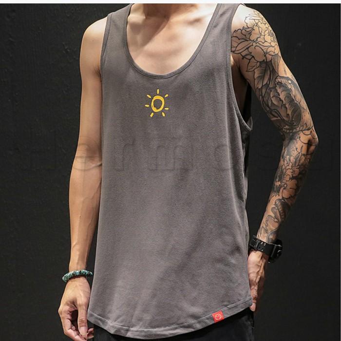 送料無料 タンクトップ メンズ 薄手 Tシャツ ノースリーブ ワンポイント 夏服 ゆったり スポーツ トレーニング かっこいい 男性用 シンプル 02hgt9 Hermosa 通販 Yahoo ショッピング