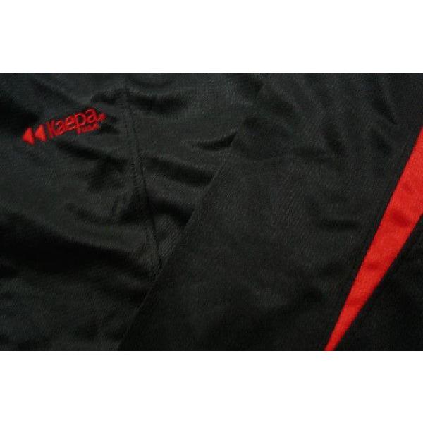 Kaepa（ケイパ） ジャージ パンツ 黒x赤 薄地 切替 73563 kaepa