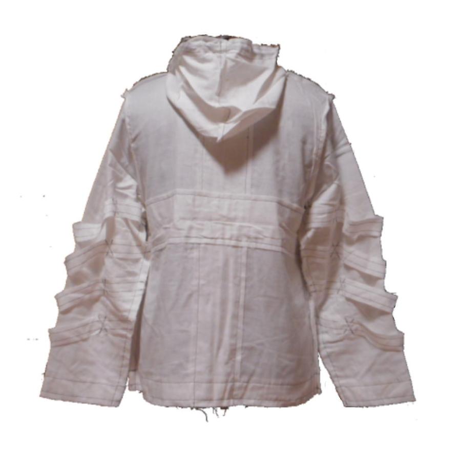 パンク ガーゼ ジップパーカ ボディ 白 フリーサイズ 1701