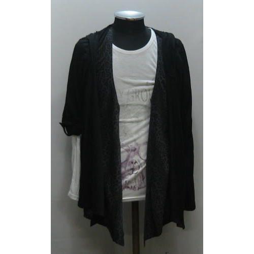 パーカー カーディガン 長袖Tシャツ セット 11027 黒 Mサイズ 