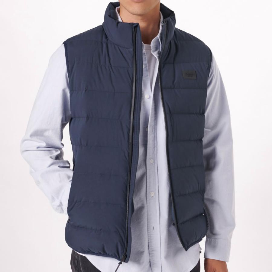在庫あり】【在庫あり】アバクロンビーフィッチ メンズ ダウン ベスト AbercrombieFitch Lightweight Puffer Vest  (ネイビー) トップス