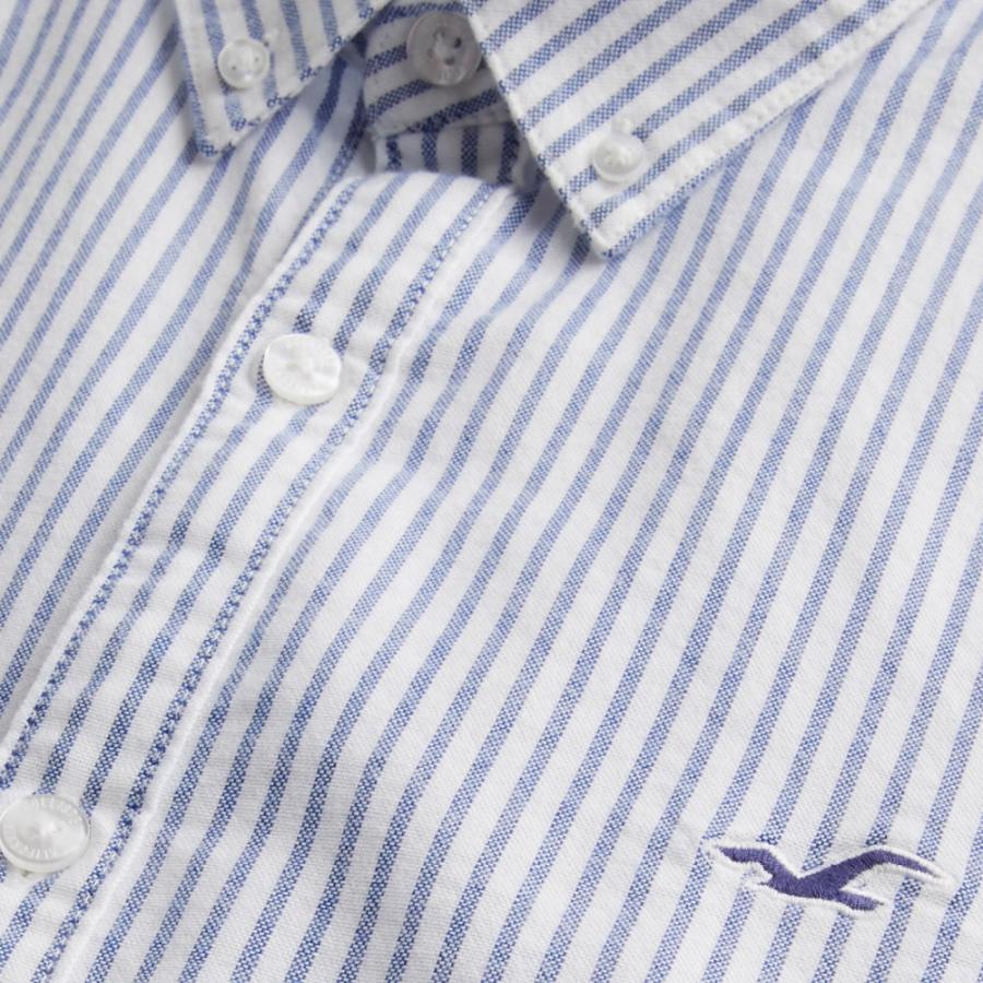【並行輸入品】【メール便送料無料】ホリスター メンズ カジュアルシャツ ( 長袖 ) Hollister Striped Oxford Shirt (ネイビー)｜herobox｜04
