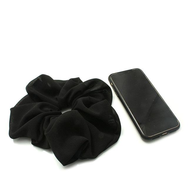 シュシュ 大きめ 黒 シフォン生地 ブラックフォーマル E17- 就活 冠婚