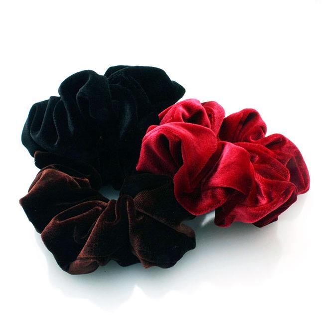 シュシュ ベロア 秋冬カラー ベルベット E53- シンプル ヘア