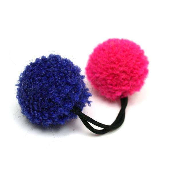 ヘアゴム モコモコボンボンゴム I17- : アクセサリーのヒロイン