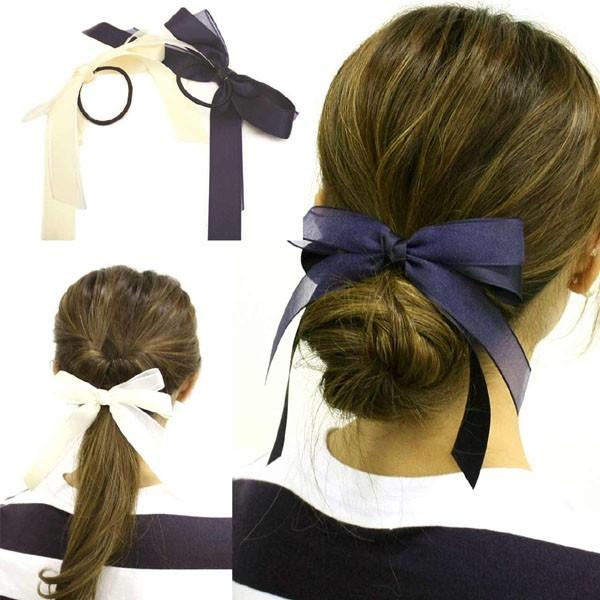 サテン オーガンジー ダブルリボンヘアポニー ヘアゴム I63 くるりんぱ ヘアアレンジ I I63 アクセサリーのヒロインスタイル 通販 Yahoo ショッピング