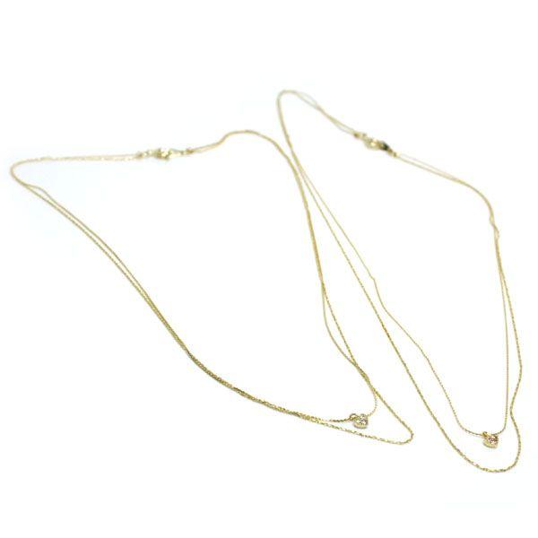 ネックレス ハートペンダント 2連 K18-03 : アクセサリーの