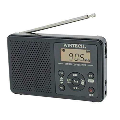 WINTECH アラーム時計付 AM/FMデジタルチューナーラジオ ブラック W98xD19xH60mm DMR-C620｜heros-shop｜03