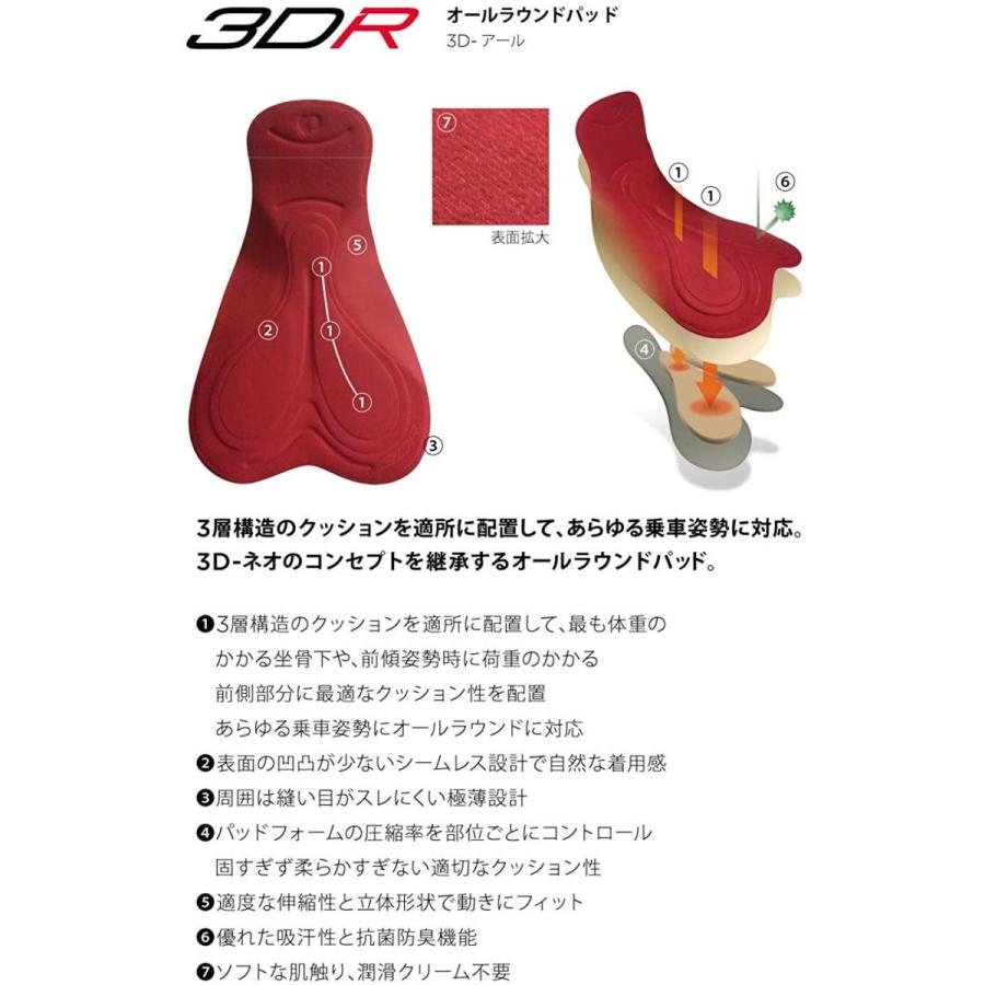 パールイズミ コールド シェイド タイツ UPF50+UVカット 吸汗速乾 3D-アールパッド 228-3DR メンズ ブラック 日本 M