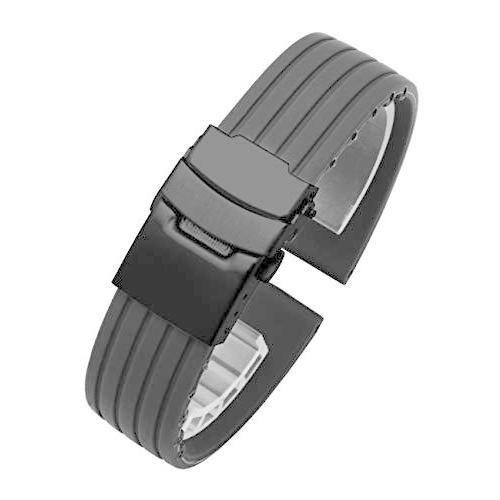 Reinherz 時計バンド 腕時計ベルト シリコン 24mm ブラック 黒留め具 黒留め具 ゴム ラバー 撥水 タイピングできる留め具 柔 Heros Shop 通販 Yahoo ショッピング