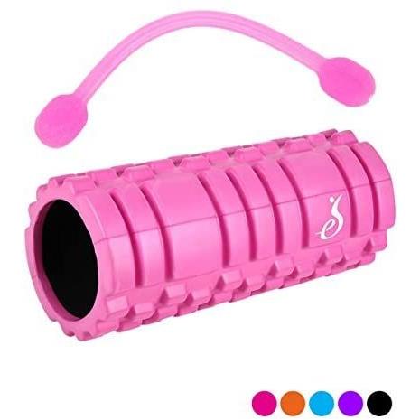eS(エス) フォームローラー のびーるストレッチ付 5色 身体メンテナンス Foam Roller (ピンク)|heros-shop|02