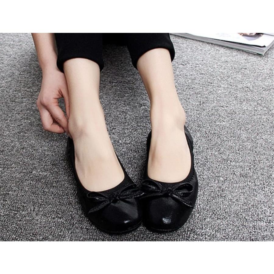 ブブ オーハナ 折り畳み フラットパンプス バレエシューズ ローヒール ヒールなし 靴 携帯 23 5 黒 Heros Shop 通販 Yahoo ショッピング