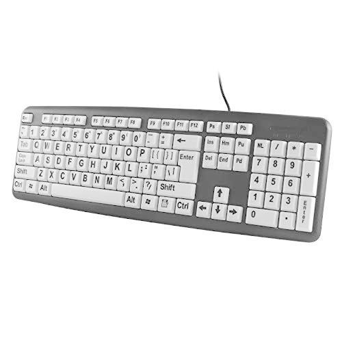 Usb有線キーボード 大型文字 老人 視覚障害者用 大活字 高齢者キーボード 耐摩耗性 快適 104キーフルキーボード 英語配列 人 工学 Heros Shop 通販 Yahoo ショッピング